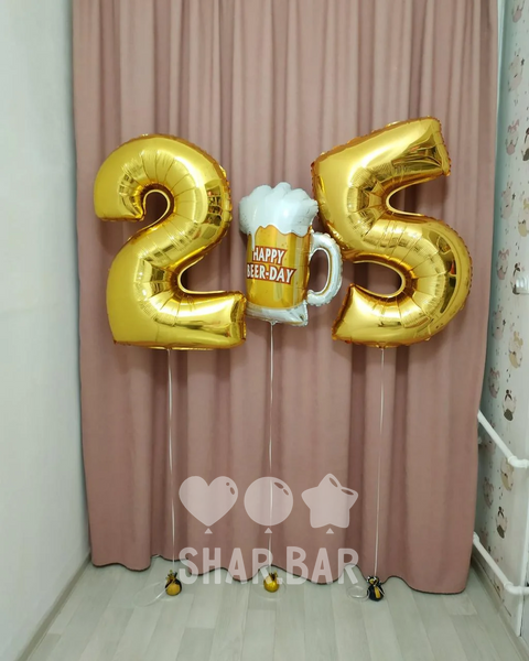 Келих пива, фігура фольгована з гелієм beer фото