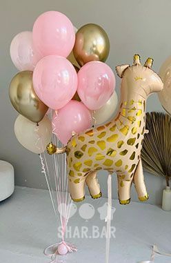 Жираф, фольгована фігура з гелієм giraffe фото