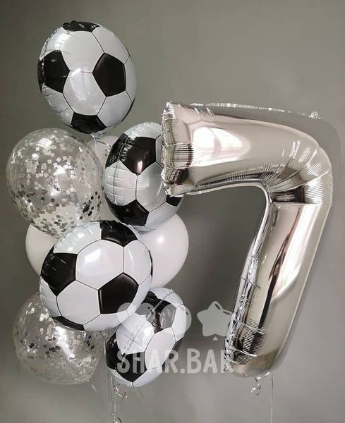 М'яч футбольний, фігура фольгована з гелієм football фото