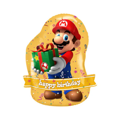 Маріо з подарунком, фігура фольгована з гелієм mario_3 фото
