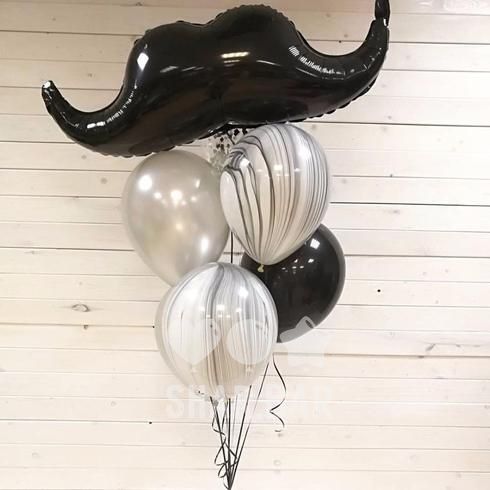 Вуса прямі, фігура фольгована з гелієм moustache_3 фото