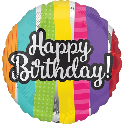 Кулька фольгована "Яскрава Happy Birthday", з гелієм Happy Birthday31 фото