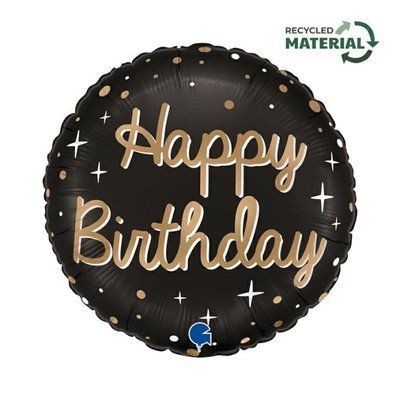 Кулька фольгована голографічна "Happy Birthday", з гелієм Happy Birthday33 фото