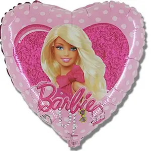 Барбі, серце фольговане з гелієм Barbie_1 фото