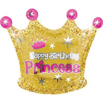 Корона фольгована "Happy birthday Princess", з гелієм princess_0 фото