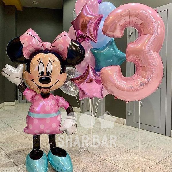 Мінні Маус, кулька фольгована з гелієм, ходячка, ростова фігура minnie_mouse фото