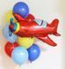 Червоний літак, фігура фольгована з гелієм red_airplane фото 2