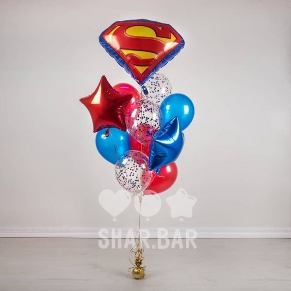 Емблема Супермена, фольгована фігура з гелієм superman фото