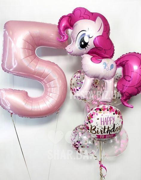 Поні Pinkie Pie (Пінкі Пай), фігура фольгована з гелієм Pinkie-Pie фото