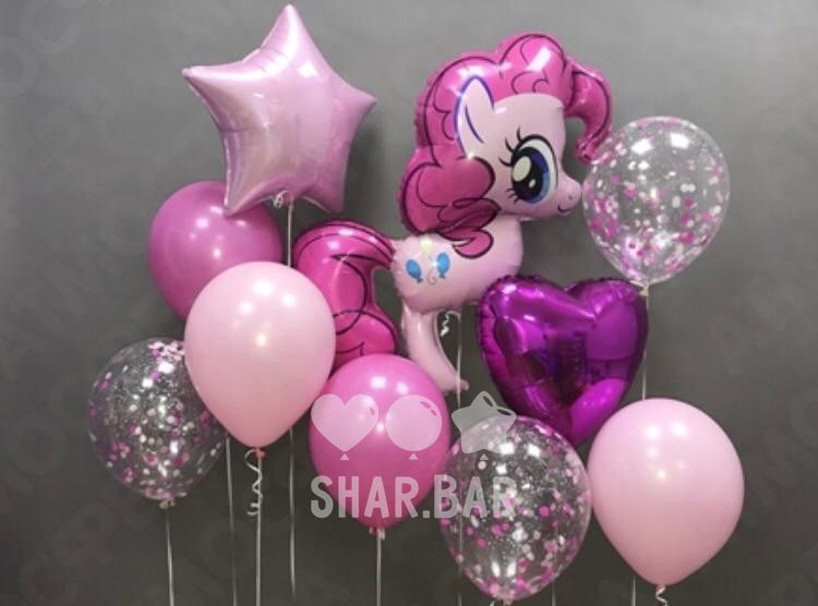 Поні Pinkie Pie (Пінкі Пай), фігура фольгована з гелієм Pinkie-Pie фото