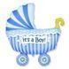 Блакитний візочок на виписку хлопчика, фігура з гелієм baby_carriage_boy фото 1