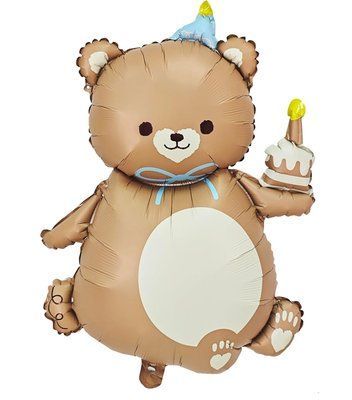 Ведмедик коричневий в ковпаку, фігура з гелієм teddybear_4 фото