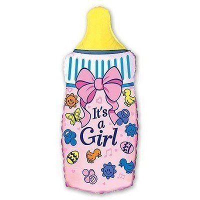Фольгована фігура на виписку пляшечка It's a Girl 1015 фото
