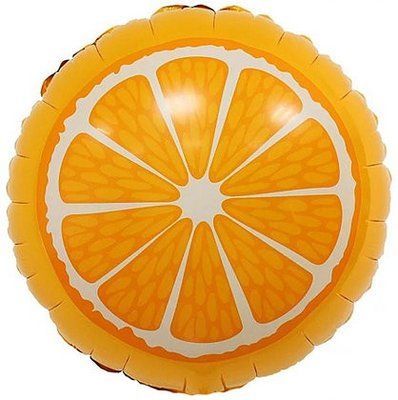 Апельсин, фольговане коло з гелієм orange фото