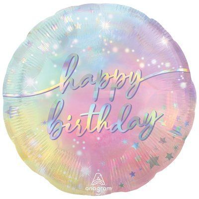 Кулька фольгована "Сяйво Happy Birthday", з гелієм Happy Birthday57 фото