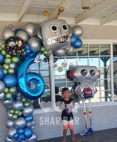 Фігура робота, ходячка фольгована з гелієм robot_2 фото