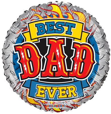 "Dest DAD ever",  фольговане коло з гелієм dad_2 фото