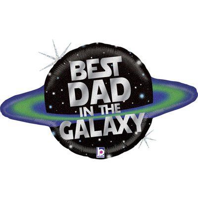 "Best DAD in the GALAXY", планета фольгована з гелієм galaxy фото
