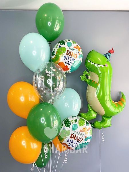 Динозавр T-REX, фольгована фігура з гелієм dino_17 фото