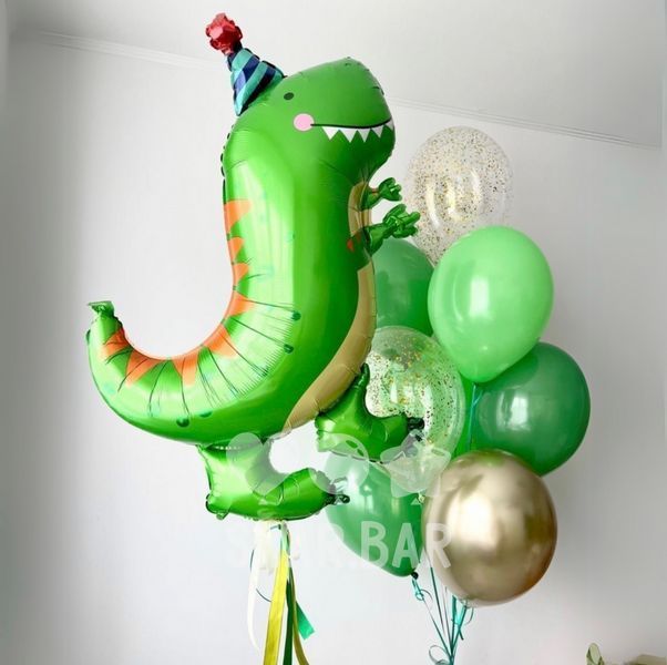 Динозавр T-REX, фольгована фігура з гелієм dino_17 фото