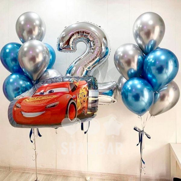 Машинка Тачки Маквін, фігура фольгована з гелієм (США) McQueen фото