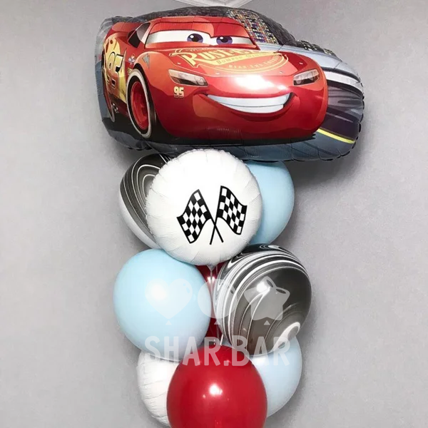 Машинка Тачки Маквін, фігура фольгована з гелієм (США) McQueen фото