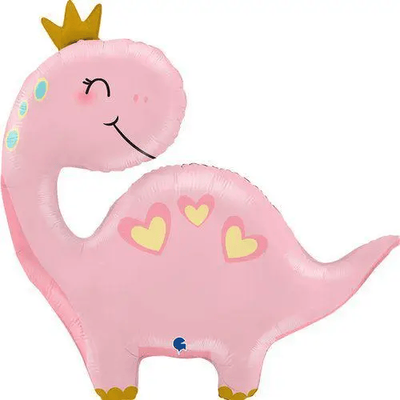 Рожевий динозаврик, фігура фольгована з гелієм pink_dino фото